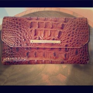 Brahmin Croc Embossed Continental Wallet